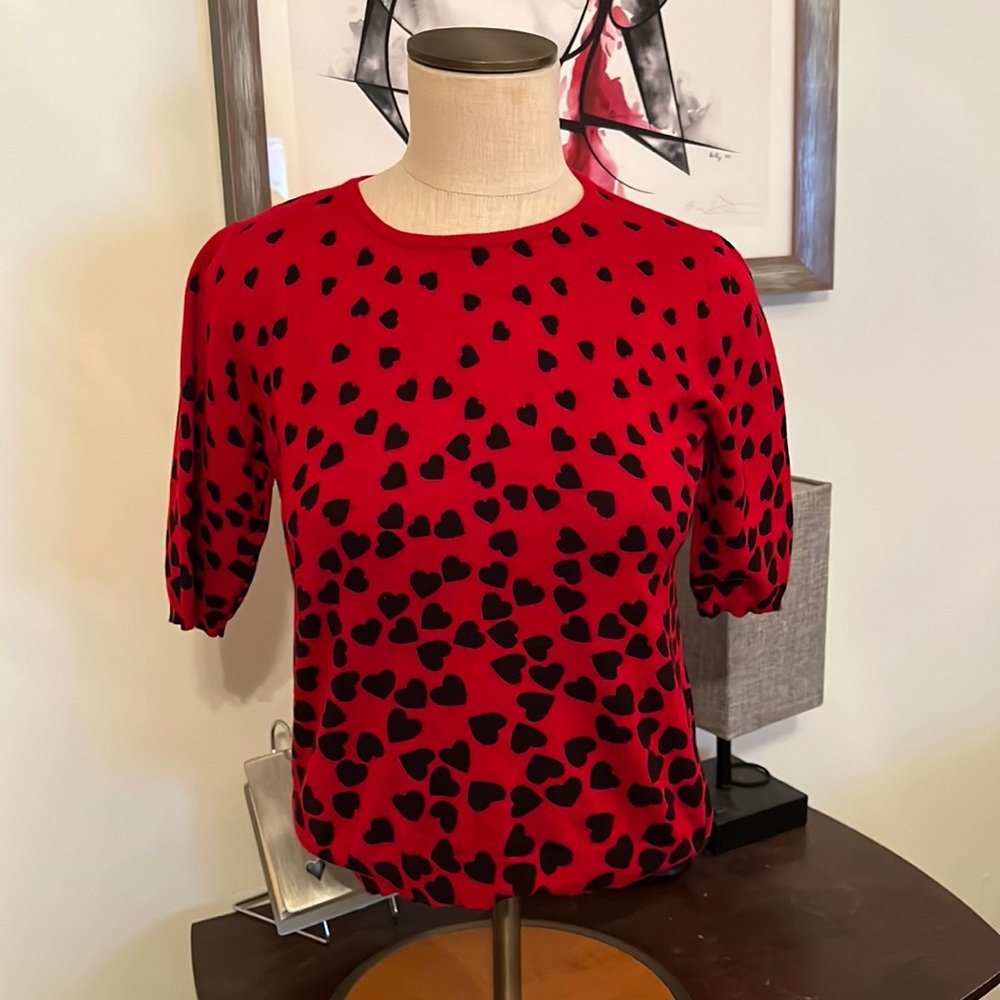 Lindy Bop red and black heart design sweater